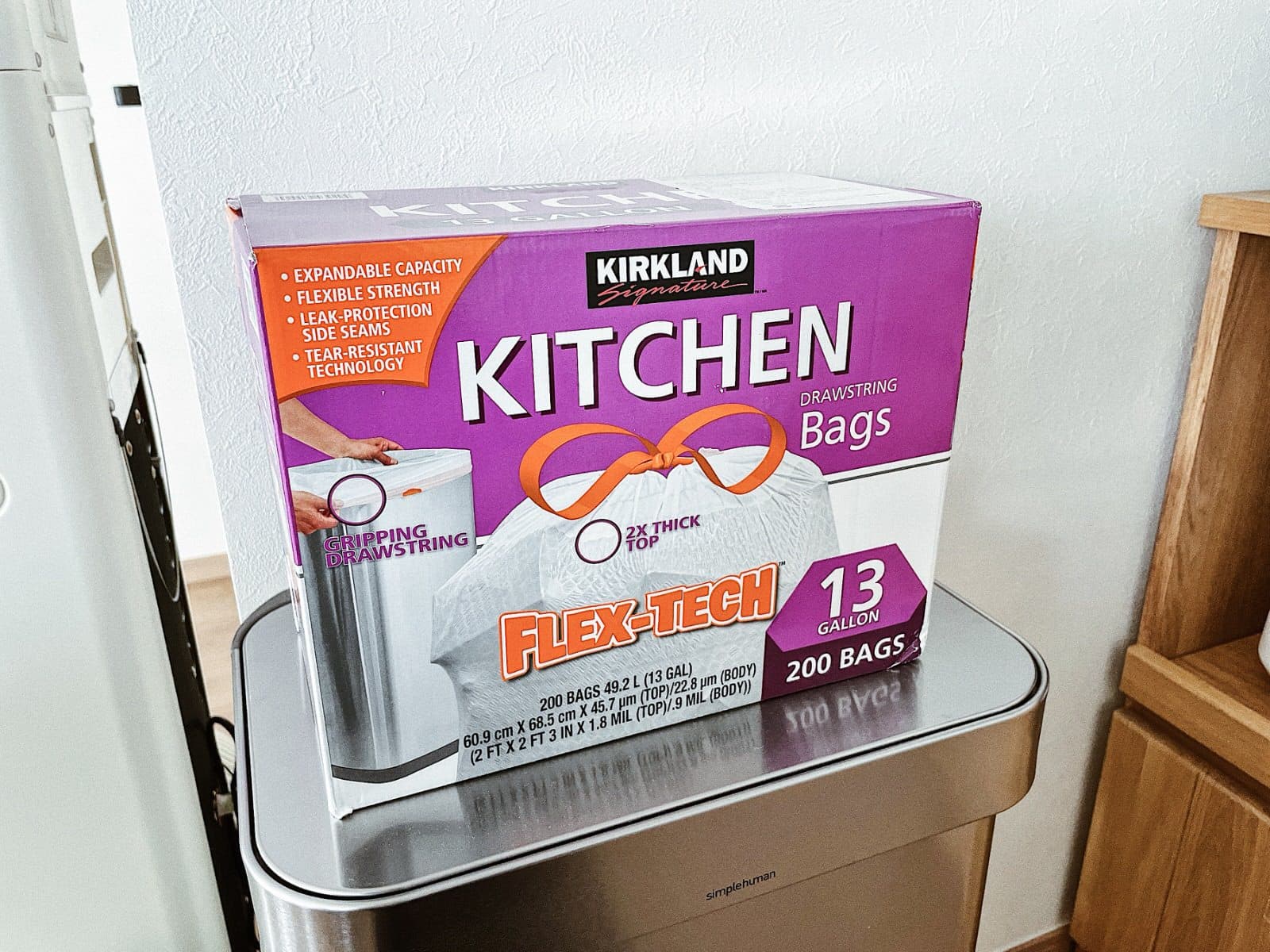 コストコ - ほおさん専用　KIRKLAND　ひも付きゴミ袋　キッチンバッグ200枚x2箱 コストコ ひも付きゴミ袋 キッチンバッグ 200枚 KIRKLAND